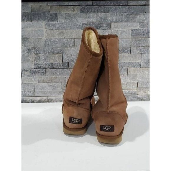 UGG CLASSIC TALL  11" CALF HIGH BOOTS COLOR BROWN 100% LEATHER SHEEPSKIN SIZE 6W - Picture 4 of 12